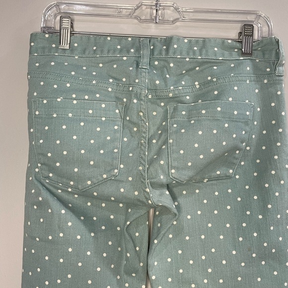 J. Crew Matchstick Mint Polka Dot Pant Sz 26 - Picture 3 of 7